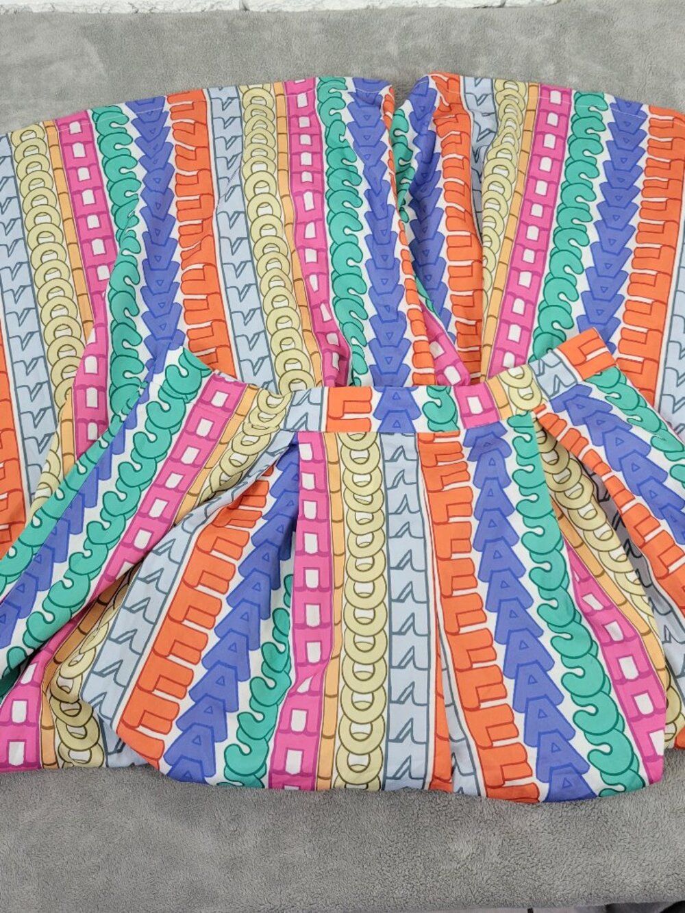 Shein Curve 1XL Plus Size Wide Leg Palazzo Pants Pleated Multicolor Elastic B25E